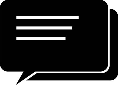 Sohbet Kutusu Simgesi Vektör İllüstrasyonu