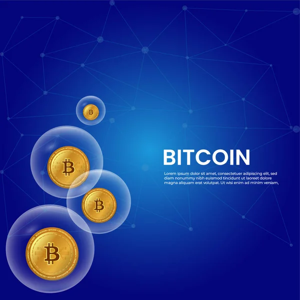 Isolated Bitcoin Banner Vector Illustration 