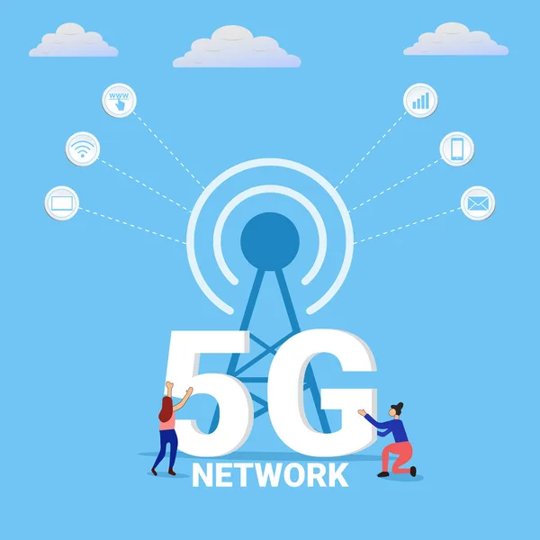 Internet 5G Network Vector Illustration