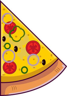 Isolated Pizza Slice Illustration Graphic