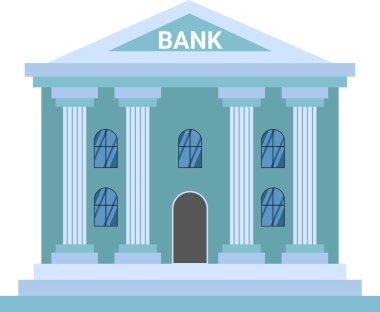 Isolated Bank Premises Vector Illustration 