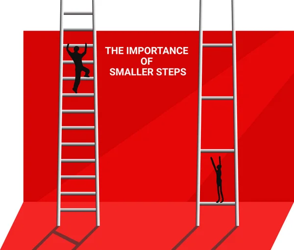 Importance Smaller Steps Vector Illustration Stok Illüstrasyon