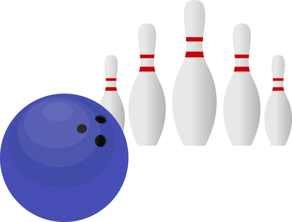 Bowling Set Vektör İllüstrasyon Grafiği