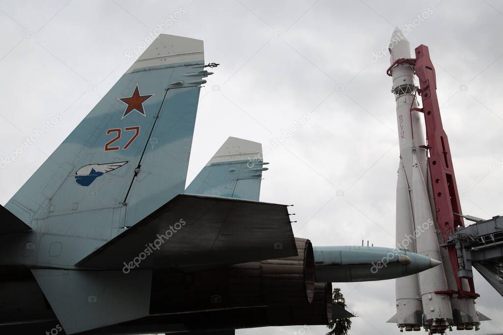 Soyuz Rocket and MIG Aircraft