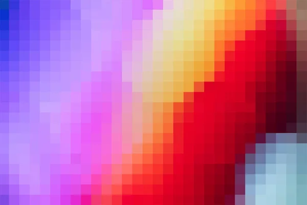 Векторний фон з червоного, фіолетового і жовтого кольорів квадратів. Геометрична текстура. Абстрактний художній візерунок квадратних пікселів, простір для вашого дизайну або тексту. Підстава мозаїчних квадратів — стоковий вектор