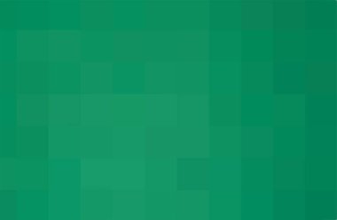 Vektör yeşil arka plan. Yeşil karelerin geometrik dokusu. Mozaik karelerin desteği. Soyut yeşil arkaplan, tasarım veya metin için boşluk. Vektör illüstrasyonu