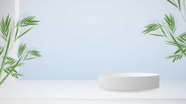 Podyum minimal soyut arkaplan, 3D sahne sahne ürünleri, kozmetik ürünleri, illüstrasyon 3d Vector EPS 10