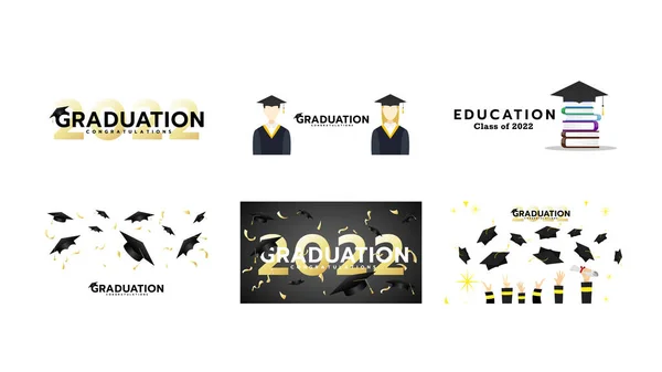 Graduation Cap Diploma Education University Concept Vector Illustration — Stock Vector