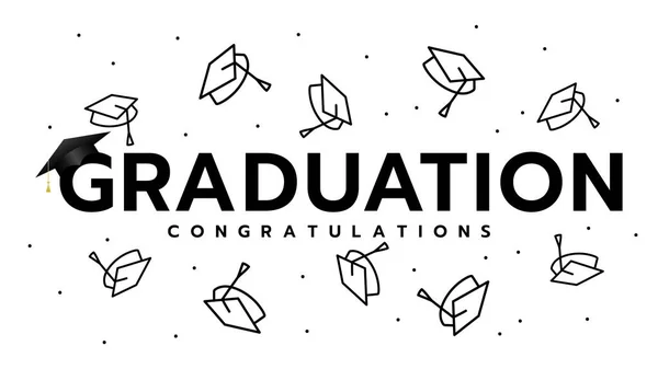 Graduation Congratulations Class 2022 Template Design Isolated White Background Vector — стоковый вектор