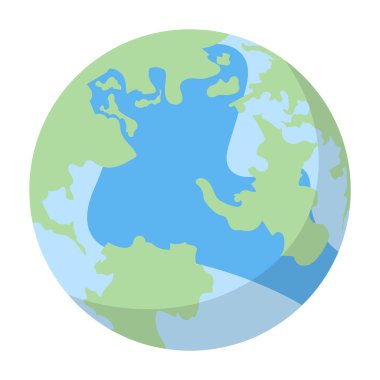 Dünya Günündeki Dünya vektörü beyaz arkaplanda izole edilmiş, Vektör illüstrasyon EPS 10