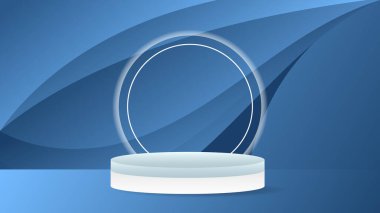Podyum minimal soyut arkaplan, 3D sahne sahne ürünleri, kozmetik ürünleri, illüstrasyon 3d Vector EPS 10