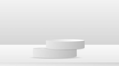 Podyum minimal soyut arkaplan, 3D sahne sahne ürünleri, kozmetik ürünleri, illüstrasyon 3d Vector EPS 10