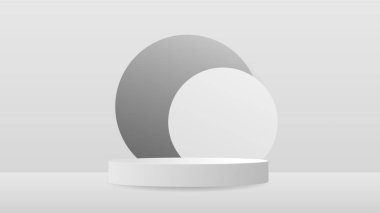 Podyum minimal soyut arkaplan, 3D sahne sahne ürünleri, kozmetik ürünleri, illüstrasyon 3d Vector EPS 10