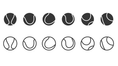 Tenis sembolü vektörü, voleybol topunun çizgi çizimi, modern tasarım, beyaz arkaplanda izole edilmiş, illüstrasyon Vector EPS 10, Tenis Şampiyonası Logosu için kullanılabilir