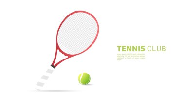 Tenis logosu logosu logosu beyaz arkaplan üzerinde en az izole edilmiş, illüstrasyon vektörü EPS 10
