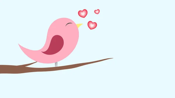 Ilustração Vetorial Pássaro Bonito Dos Desenhos Animados — Vetor de Stock