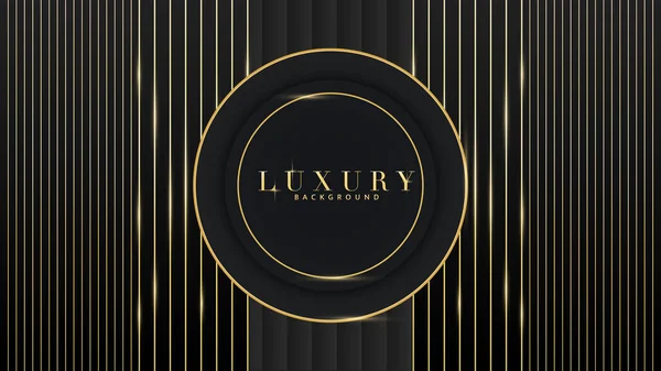 Luxury Black Gold Abstract Background Illustration Modern Template Deluxe Design — ストックベクタ