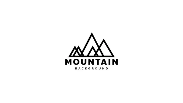 Projekt Logo Górskiego Minimum Izolowane Białym Tle Wektor Ilustracji Eps — Wektor stockowy