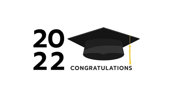 Class 2022 Logo Simple Congratulations Graduates Class 2022 Template Graduation — Stock Vector