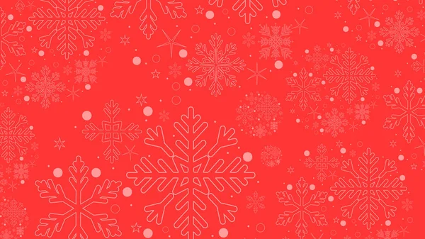 Abstrait Arrière Plans Neige Sur Fond Rouge Vacances Noël Sur — Image vectorielle