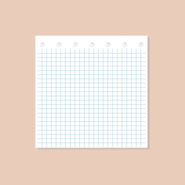 beyaz arkaplanda izole edilmiş satır vektörü olan not kağıdı, Vektör illüstrasyon EPS 10