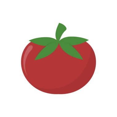 Kırmızı domatesler. Beyaz arkaplanda izole edilmiş, Vektör illüstrasyon EPS 10