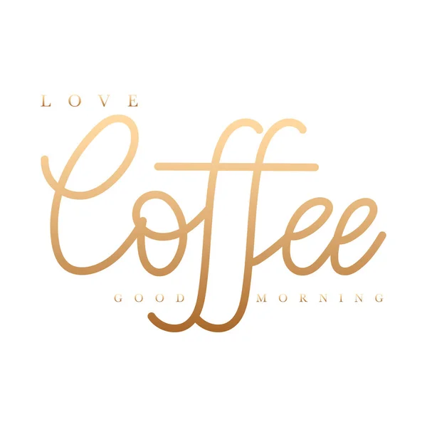 Coffee Handwriting Calligraphy Vector Isolated White Background Vector Illustration Eps — 스톡 벡터