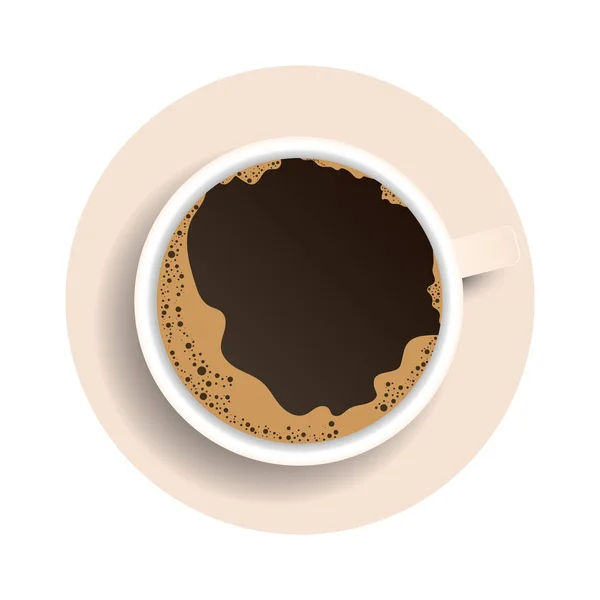 Hot Americano Coffee Vektor Isolerad Vit Bakgrund Vektor Illustration Eps — Stock vektor