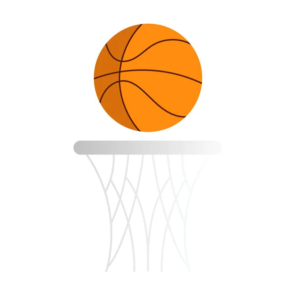 Orange Basketball Hoop Isolated White Background Vector Illustration Eps — 스톡 벡터