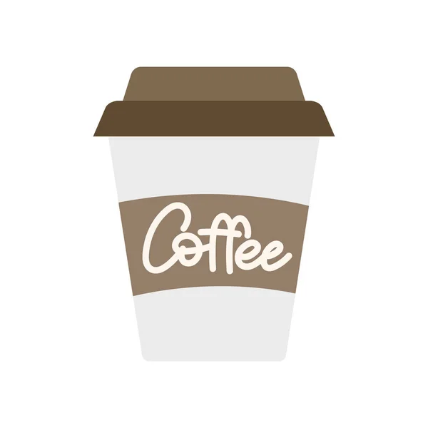 Kaffemugg Vektor Isolerad Vit Bakgrund Vektor Illustration Eps — Stock vektor