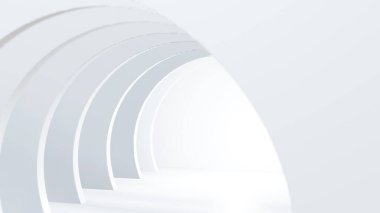 Abstract White Wave Background , Creative Architectural Concept. 3d Rendering
