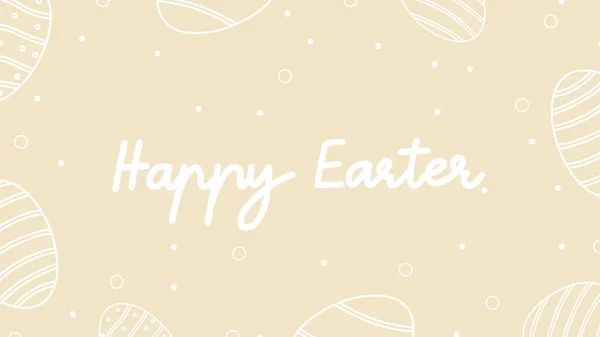Easter Handwriting Calligraphy Eggs Background Illustration Vector Eps — Stock Vector
