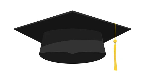 Graduation Cap Congratulations Symbols Template Graduation Design Isolated White Background — Stockvektor