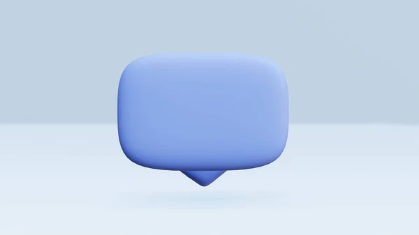Chat Box Rendering Model Isolated Blue Background Rendering Illustration — Stock Photo, Image