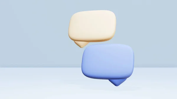 Chat Box Rendering Model Isolated Blue Background Rendering Illustration — Photo