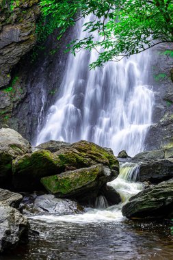 Manzara fotoğrafları Khlong Lan Şelalesi, Tayland 'ın Khlong Lan Milli Parkı' ndaki güzel şelale..