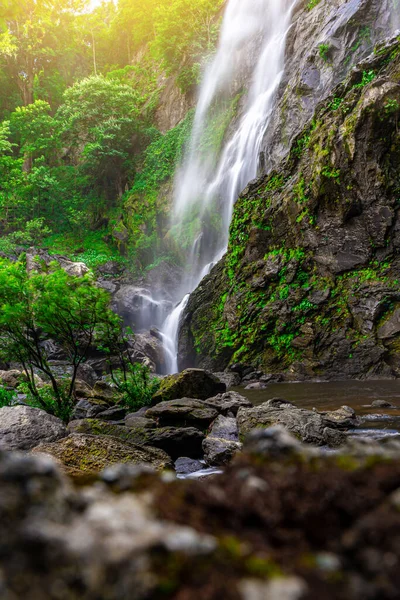 Пейзаж Фотографии Клонг Лан Водопад Красивый Водопад Клонг Лан Национальный — стоковое фото