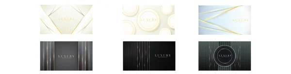 Luxury Abstract Background Set Illustration Modern Template Deluxe Design Background — ストックベクタ