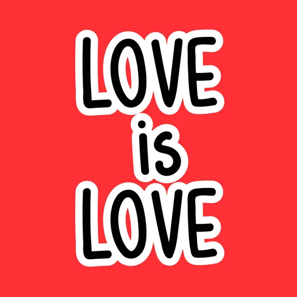 愛はプライド月間シンボル Lgbtq デザインは赤を背景に孤立 ベクトルイラストEps — ストックベクタ