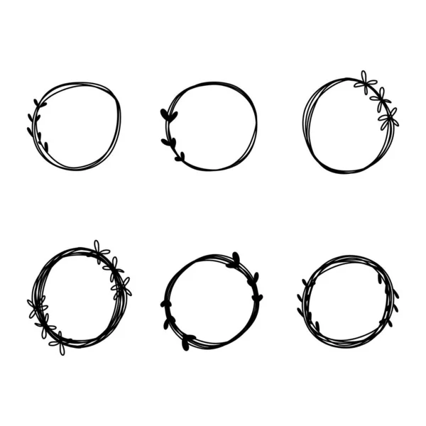 Set Circle Isolated White Background Vector Illustration Eps — Stockvektor