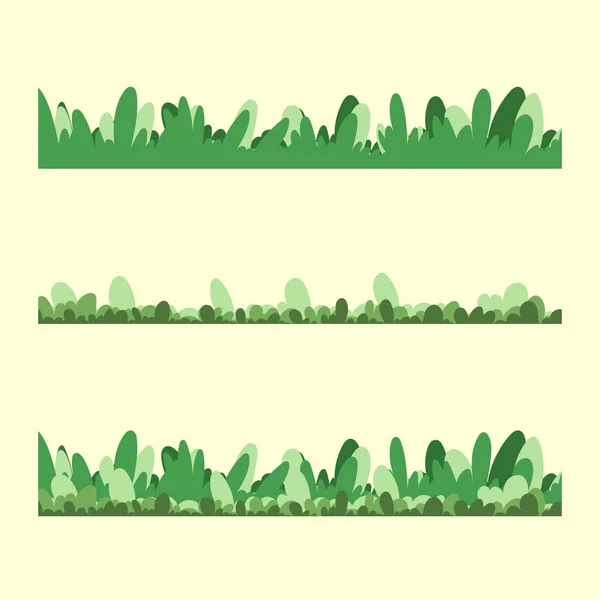 Grönt Gräs Vacker Vektor Isolerad Gul Bakgrund Vektor Illustration Eps — Stock vektor