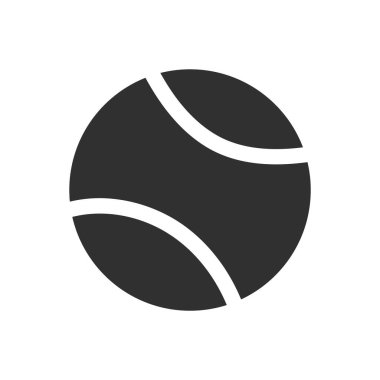Metin için kopyalama alanı olan tenis topu simgesi, düz modern tasarım, renk arkaplanı izole edilmiş, illüstrasyon Vector EPS 10,