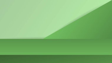 Yeşil arkaplan içinde soyut minimal görüntü sunumu, illüstrasyon 3d Vektör EPS 10