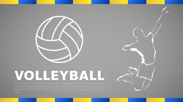 Voleibol Logotipo Vetor Fundo Isolado Fundo Amarelo Ilustração Vector Eps —  Vetores de Stock