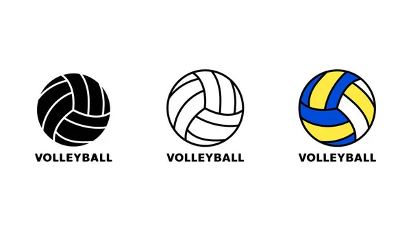 Volleyboll Ikon Symbol Vektor Isolerad Vit Bakgrund Illustration Vektor Eps — Stock vektor