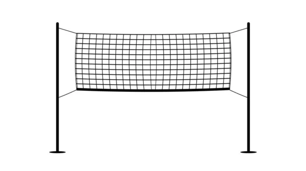 Volleybal Net Geïsoleerd Witte Achtergrond Illustratie Vector Eps Kan Gebruiken — Stockvector