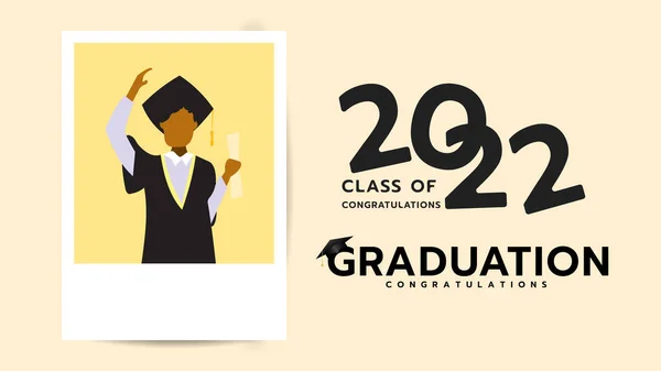 2022 mezunlarını tebrik ederim. Arka planda izole 2022 mezunları, Vektör illüstrasyon EPS 10.