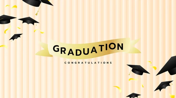 Graduation Font Symboetplate Graduation Design Isolated Background Vector Illustration Eps — 스톡 벡터