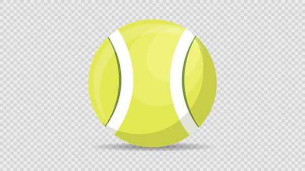 Symbole Piłki Tenisowej Izolowane Przezroczystym Tle Prosty Płaski Styl Projektowania — Wektor stockowy