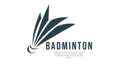 Shuttlecock simgesi vektörü, modern tasarım ve beyaz arkaplanda izole edilmiş güzel renkler, illüstrasyon Vector EPS 10, Badminton Şampiyonası Logosu için kullanılabilir